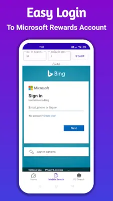 Auto Bing Search android App screenshot 1